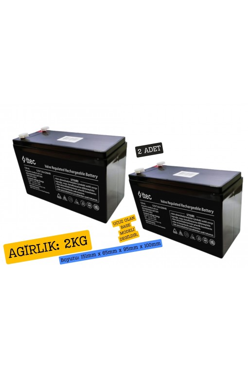TTEC 12V 7A Yüksek Gramaj 2KG Kuru Bakımsız Akü 2 ADET TTEC 12V 7A Yüksek Gramaj 2KG Kuru Bakımsız Akü 2 ADET